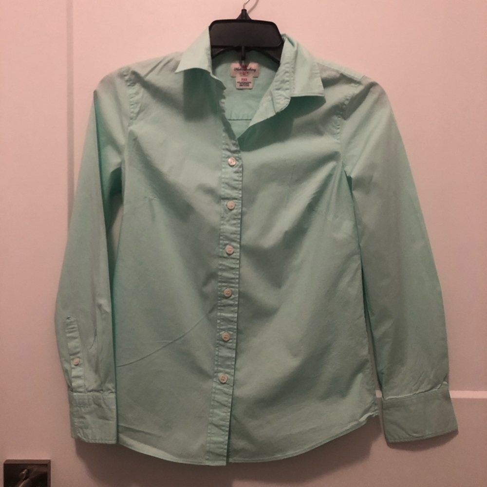 JCrew Factory Mint Green Haberdashery Shirt PXS